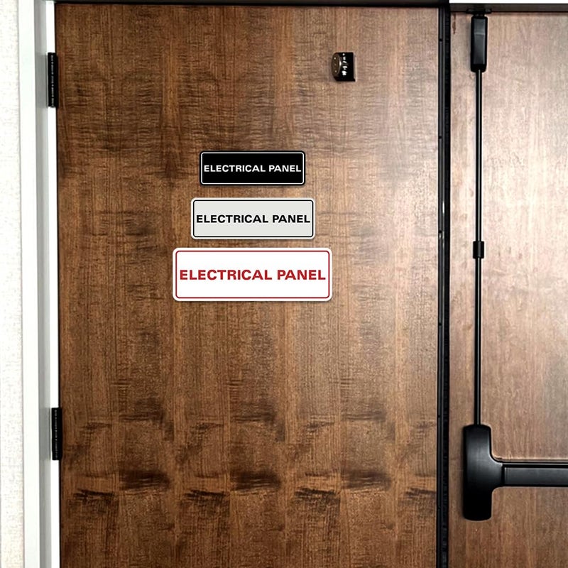 All Quality Standard Electrical Panel Wall or Door Sign - Durable Material | Clear and Functional Sign | Easy Installationâ€Œ - Silver - Large (1 Pack) - Image 4